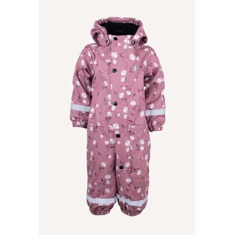 Lindbergi Sweden LEKHYTTAN fliisvoodriga vihmakombe, Dahlia/White