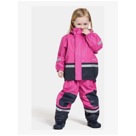 Didriksons Boardman fliisvoodriga vihmakomplekt, Plastic Pink